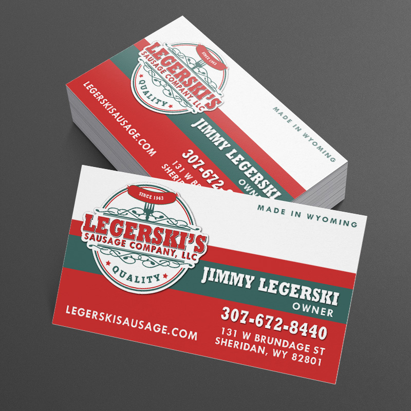 Legerskis Sausage Co business cards