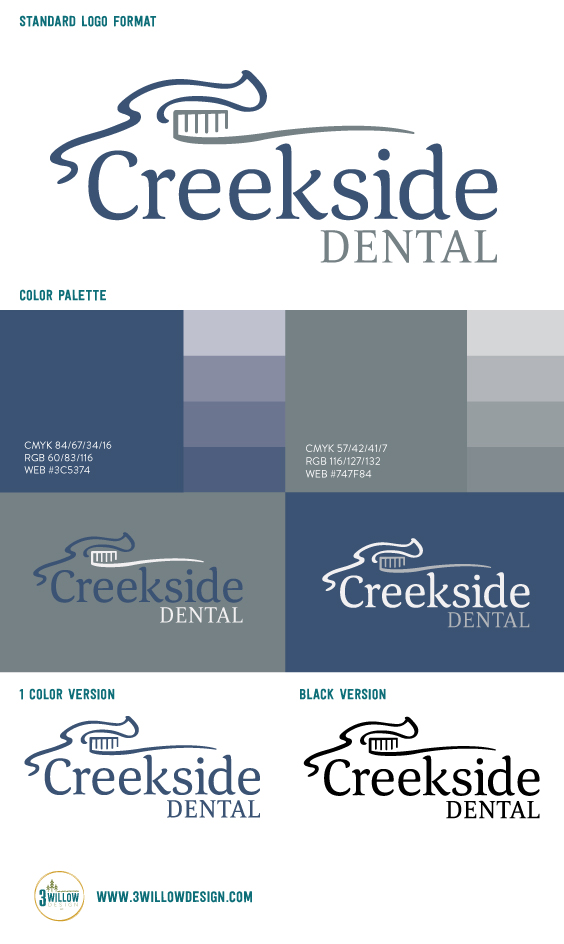 Creekside Dental logo design