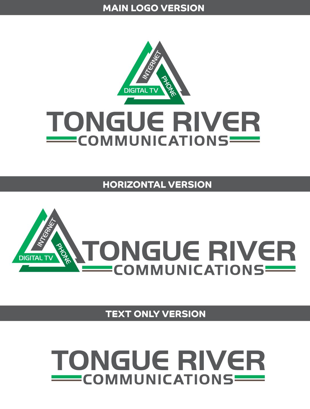 Tongue River Communications logo and website design