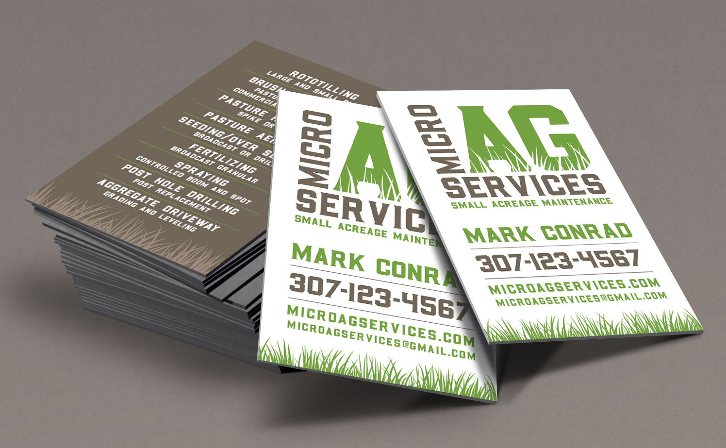 Micro Ag Services business card design